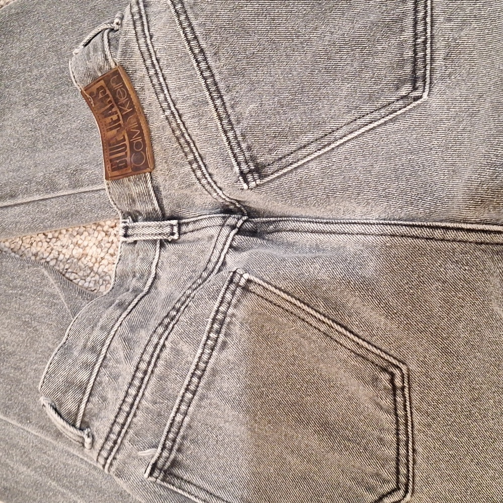 Vintage Calvin Klein Sport Acid Washed Black/Gray High-Waisted Jeans